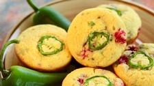 Cranberry Jalapeño “Cornbread” Muffins